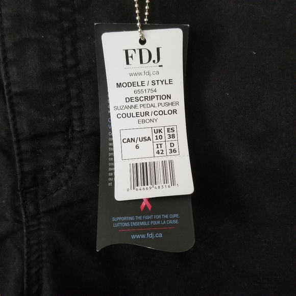 NWT French Dressing Jeans "Suzanne" Womens Black High Rise Cropped Pants Size 6 - Picture 5 of 15